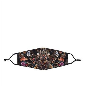 CAMILLA *Blushing Manor* black floral silk face mask rave Burning Man